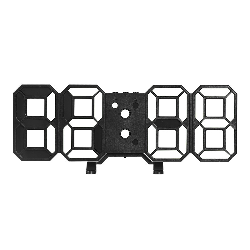 3d Luminous Wall Mounted Digital Smart Decoration Clock with Temperature Calendar Clock for Bed Alarm Table Clock