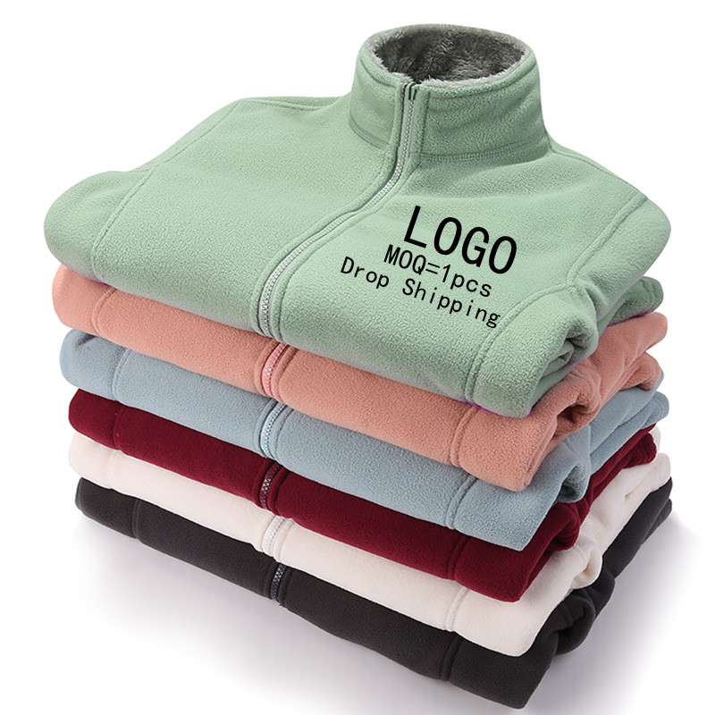 Drop Shipping OEM Fleecejack Veste Polaire Long Sleeve Winter Micro Ladies Polar Fleece Men's Jacket Fleece Jacket Women