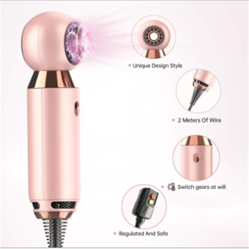 Chinese Factory Reusable High Repurchase Rate Useful Pink Single Set Nozzle Grade High Quality Light Weight Hair Standing Dryer
