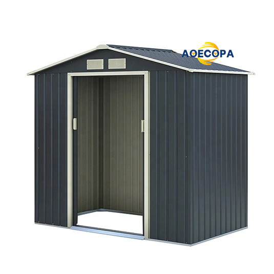 color steel tile material tool house Waterproof and anticorrosive proof metal shed cheap prefab houses