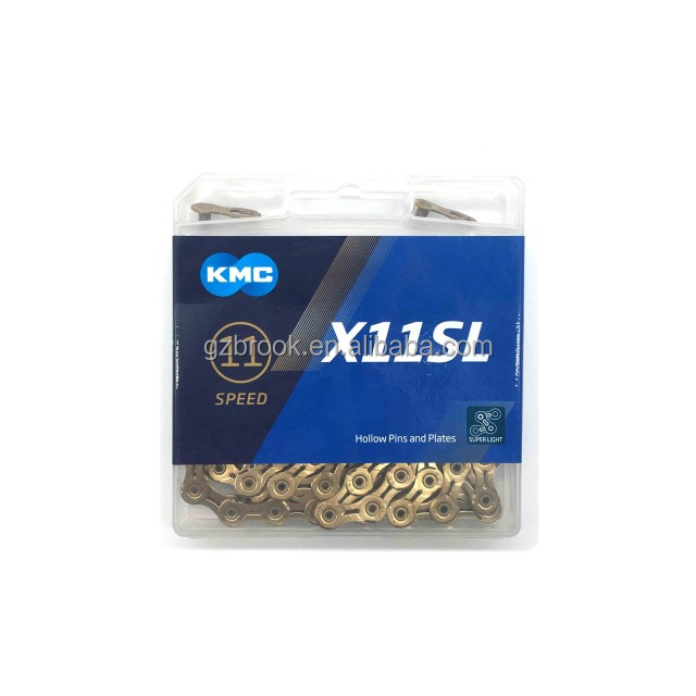 Цепь велосипедная KMC X11SL, 118 л, оригинальная цепь для горного и шоссейного велосипеда Shimano/Campagnolo