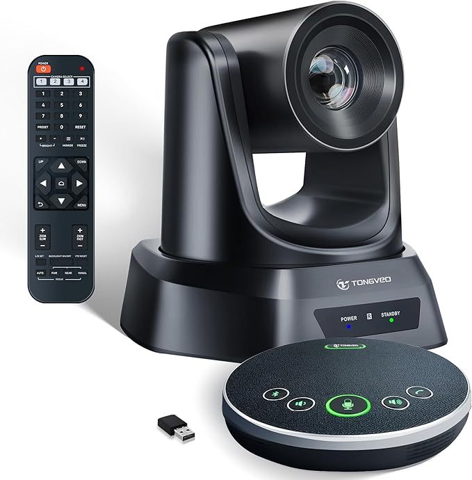 Professional Audiovisual System 10x Optical Zoom 1080p USB Conference Camera Wireless Blue tooth Speakerphone