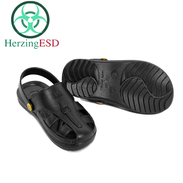 Готовая акция оптовая продажа ESD Toe Protect сандалии большой размер черный ESD SPU сандалии