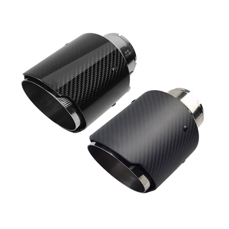 Custom Universal Straight Edge high quality Carbon Fiber Exhaust Muffler Tip