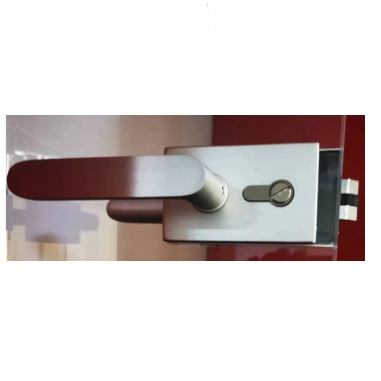 Everstrong European Style Commercial Frameless Aluminum Wall to Glass Door Lock With Cylinder