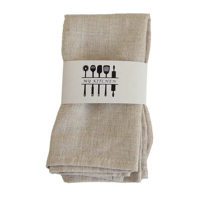 Organic/recycle cotton eco-friendly Hot sale custom logo print standard size 50 by 70cm kitchen tea towel dish cloth