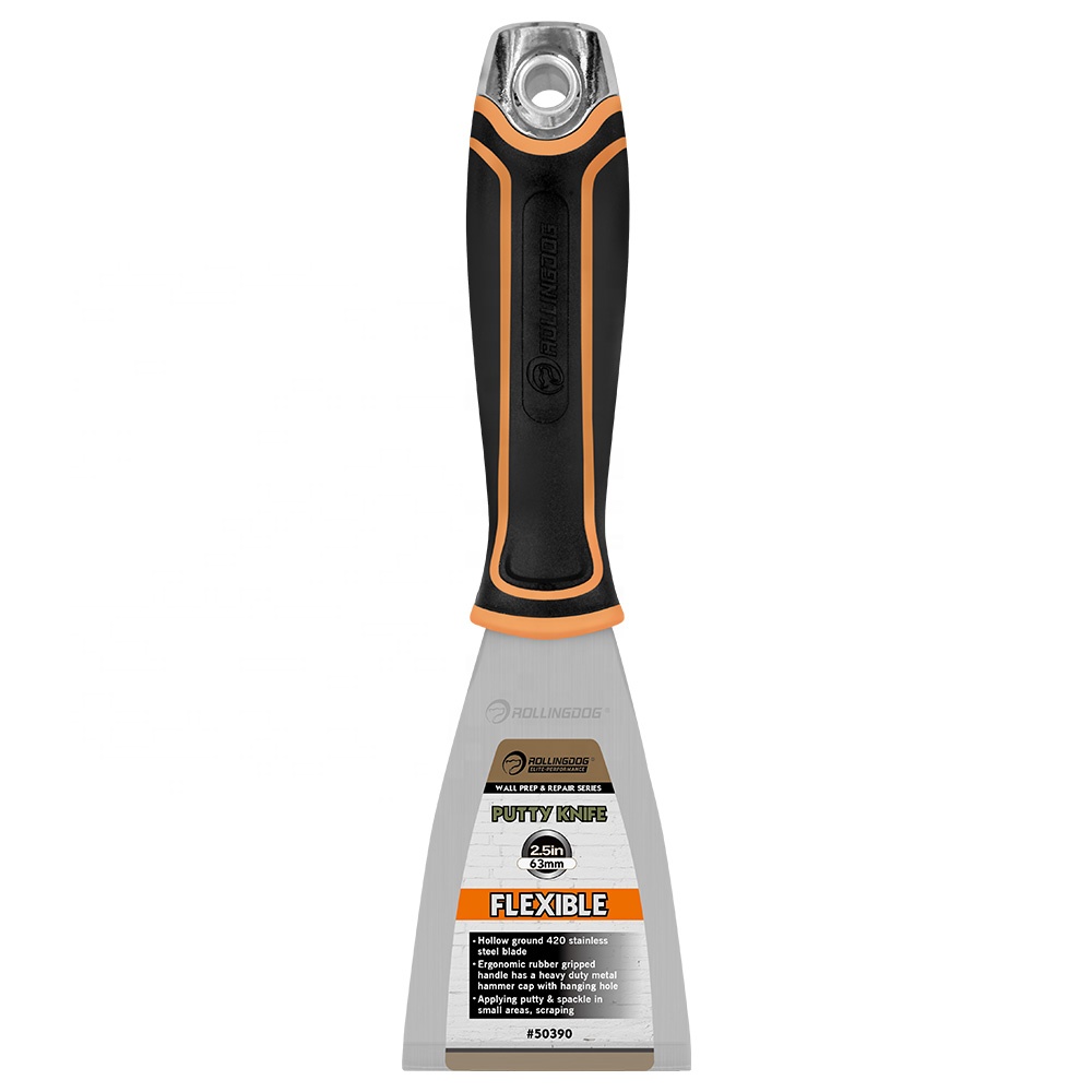 ROLLINGDOG ELITE Putty Knife, шарнирный нож 1 ''-8'', гибкое полое лезвие из нержавеющей стали 420