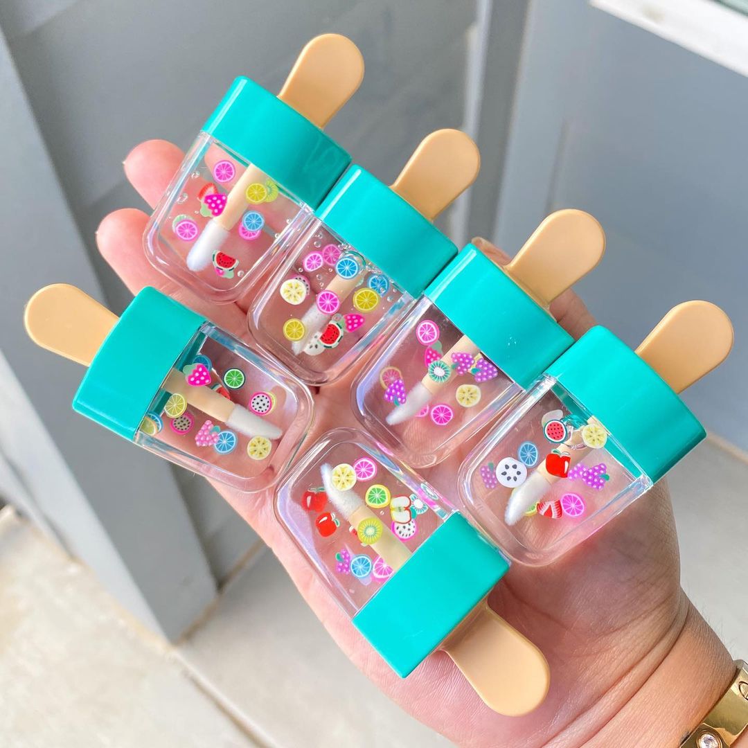Base Private Label Glitter Honey Baby Pink Kids Lipgloss Cosmetic Plumper Embalagem Shiny Creme Lip Gloss