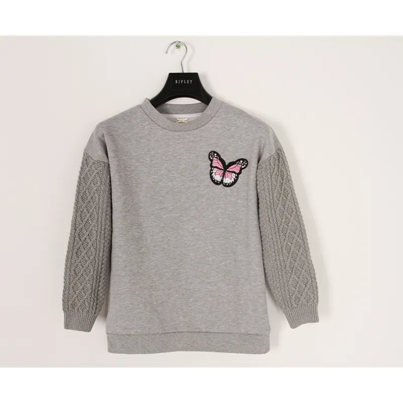 Children Apparel Stock Lot Long Sleeve Teen Girls' Unicorn Print Sweatshirts Pullover Fit 6-15Y Branded Stock Lots