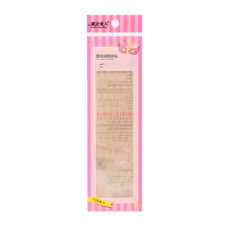 Lace invisible mesh double eyelid stickers waterproof and sweatproof ultra-thin eyelid stickers big eyes fairy beauty eye sticke