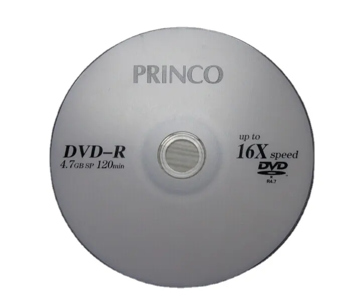 Cheap price PRINCO dvd blank dvd-r 4.7GB 16X virgin dvd records cd dvd manufacturing