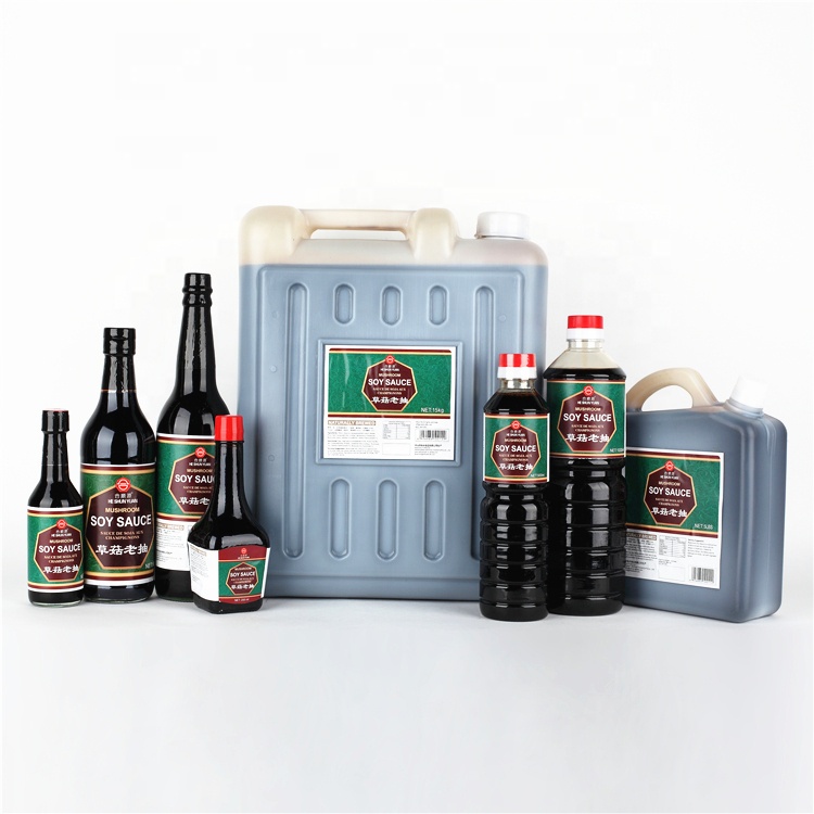 factory certification HACCP BRC OEM best brands Chinese soya sauce natural brewed mushroom dark soy sauce salsa de soja