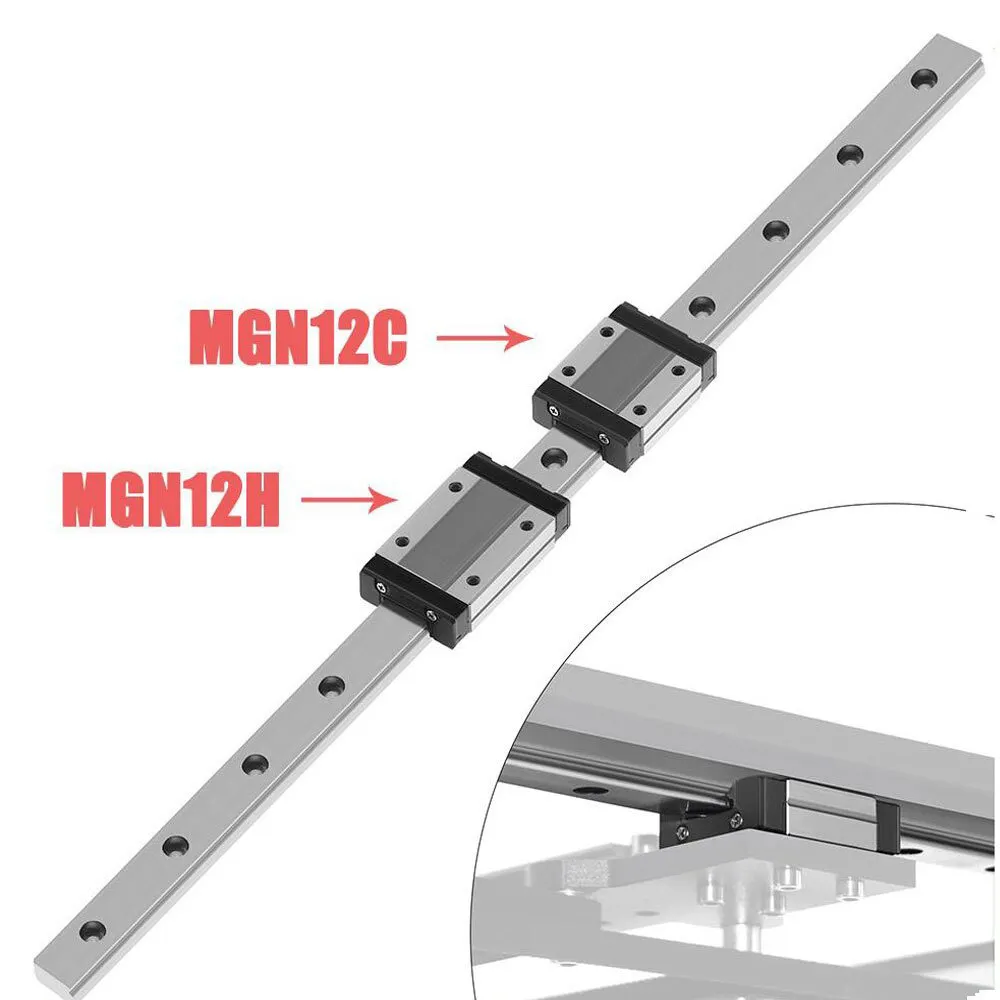 Twotrees 100 150 200 250 300 350 400 450 500 550 600mm NEW 3D Printer Linear Guide Core xy MGN12H linear guide rail kit