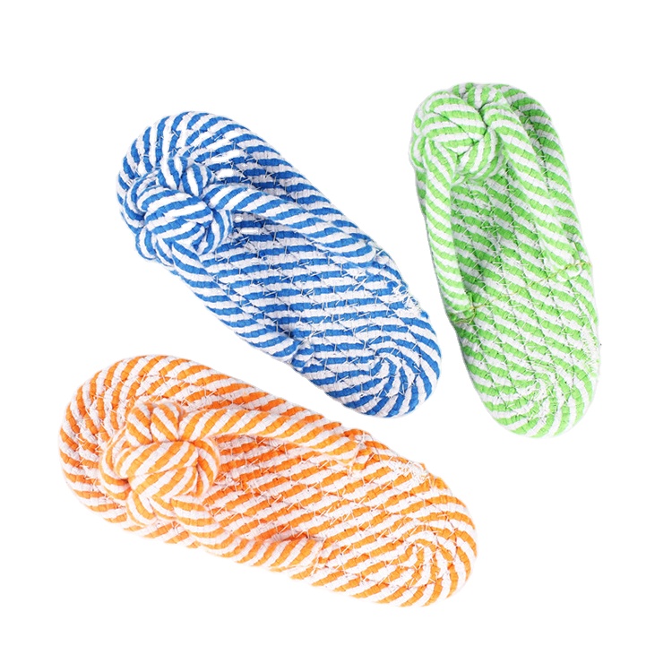 wholesale free samples rope designer interactive flip flop dog pet toys