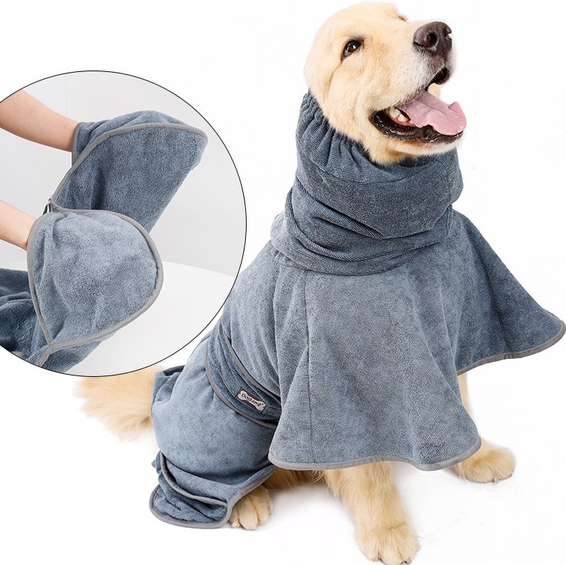 Wholesale Soft Comfortable Quick Dry Water Absorption Dog Bathrobe Towel Dog Bath Towel Best Dog Drying Towel