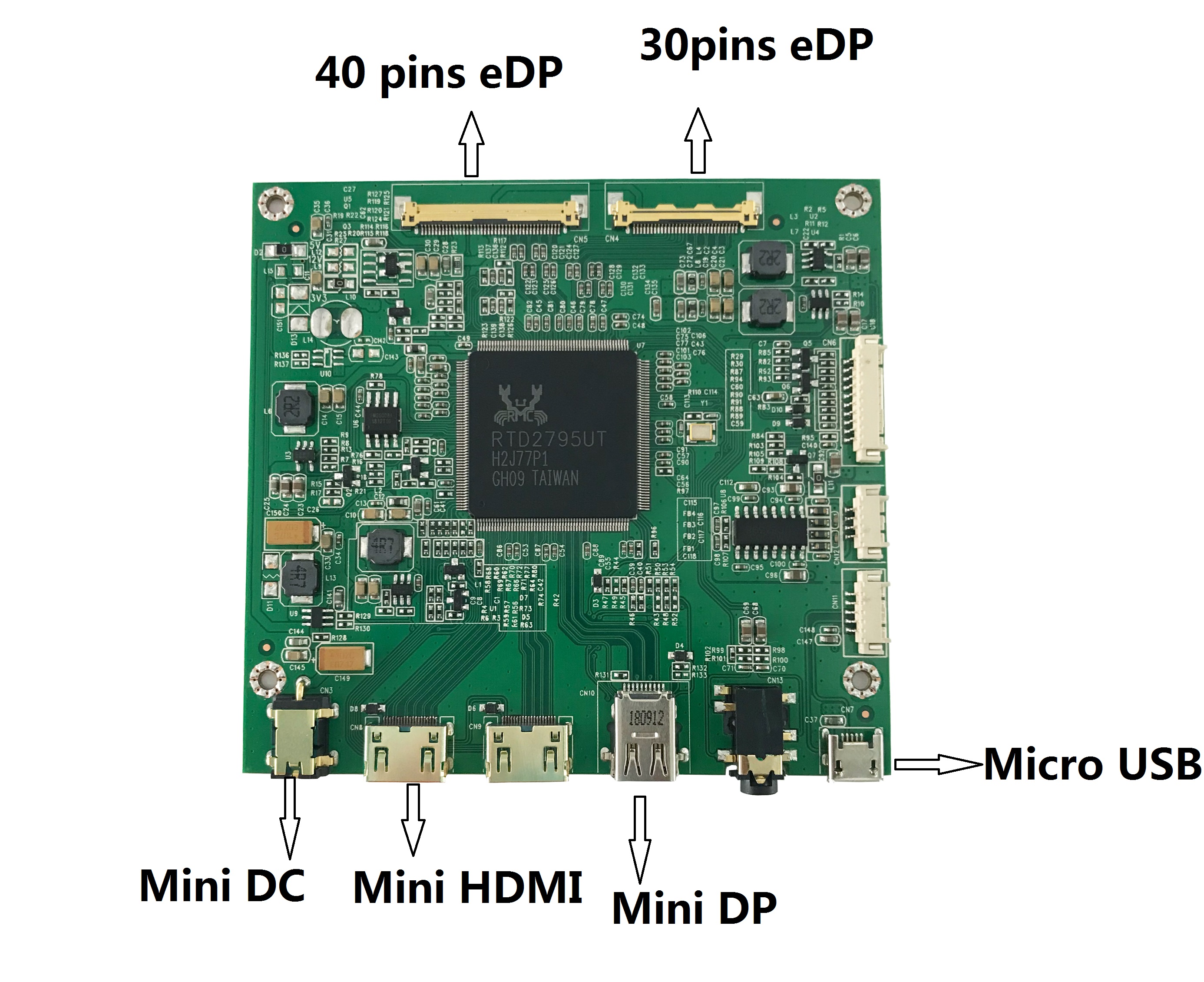 Industrial 4K resolution lcd controller board for 4k high resolution lcd display panels with LCD cable