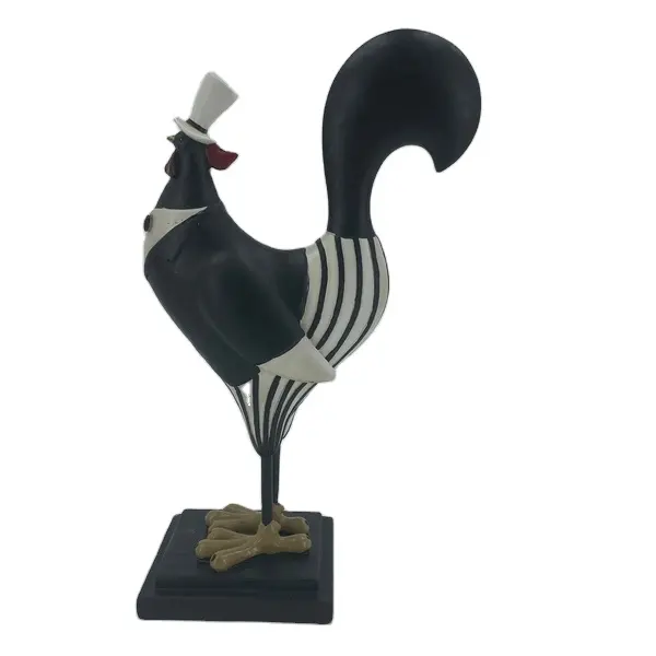High Quality Garden Animal Ornaments Rooster Decor Sculpture For Decoration Figure Resin Chicken Statue Resin Crafts