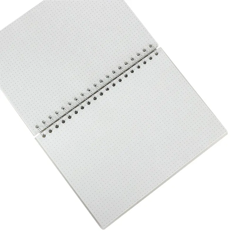 Спиральный блокнот с сертификатом FSC, блокнот с подкладкой в горошек формата a5 на 180 страниц, блокнот с спиральным переплетением и полипропиленовой обложкой