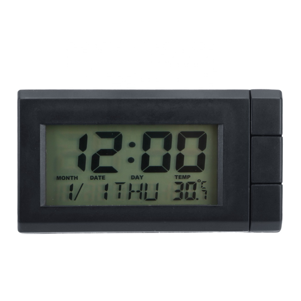 auto electronics Clock Self-Adhesive Auto Watch Thermometer Car LCD Digital Display Clock Car Ornaments