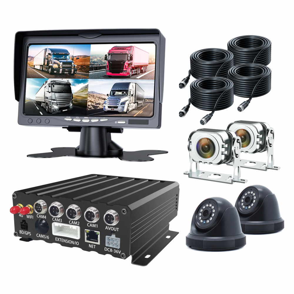 8-канальный CCTV камеры для автомобиля, система безопасности Универсальный 360 комплект камеры для автомобиля SD карты Жесткий диск автомобиля surveliance CMSV6 MDVR для мобильных устройств