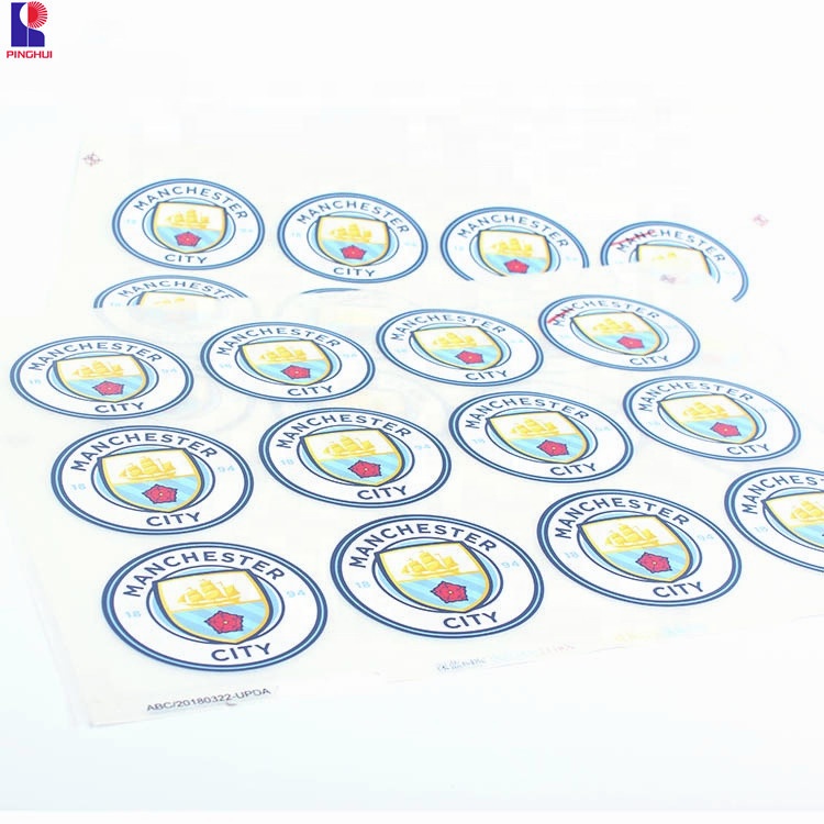 Custom Soccer Club Logo High Density Rubber Silicone Heat Transfer Stickers