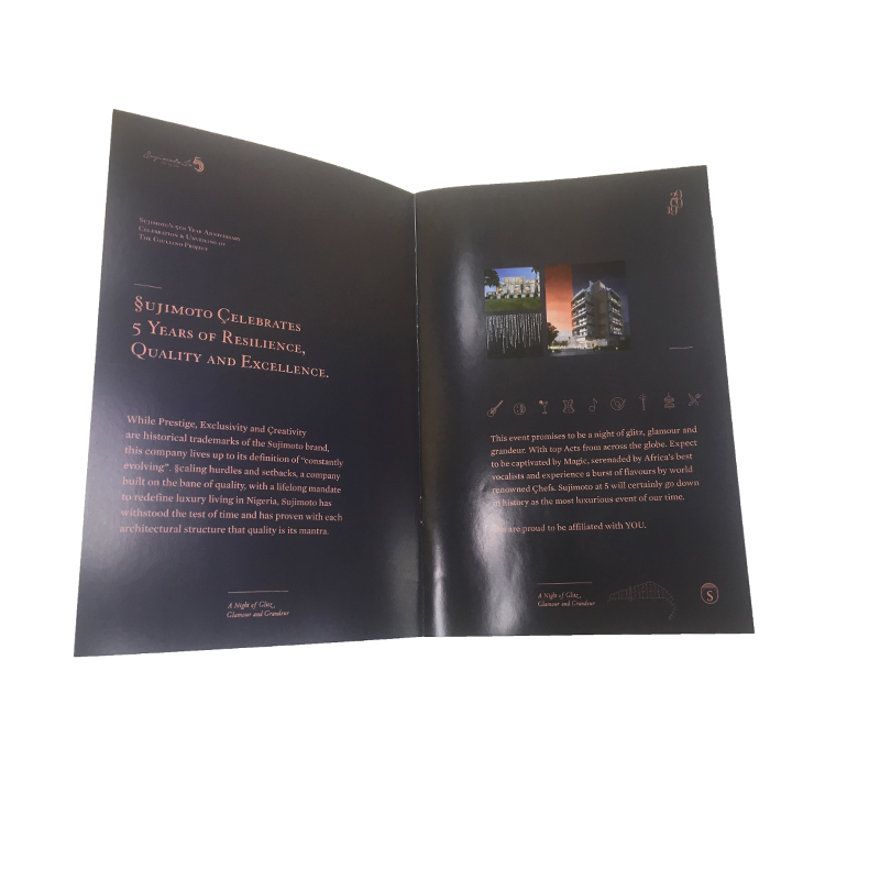Custom Design Offset Saddle Stitching Color Booklet Printing Photo Cook Paper Brochure Pamphlet Printing