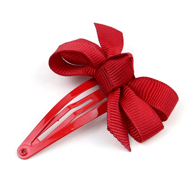 High quality children girl bows colourful snap hair accessories clips