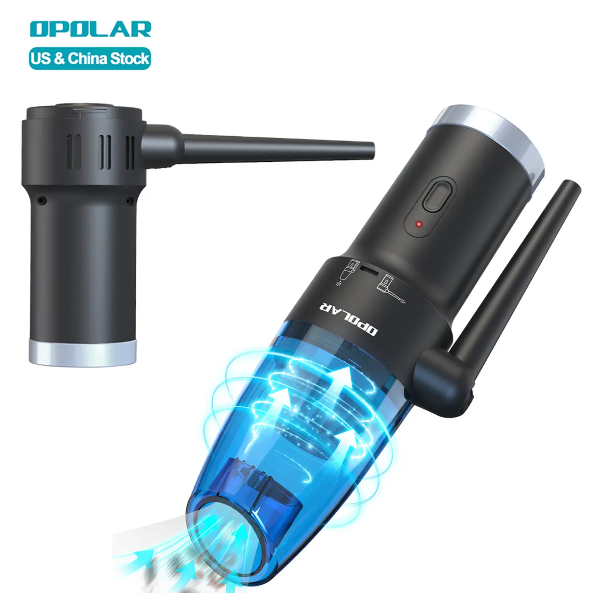 OPOLAR Cordless Air Duster Rechargeable Computer Car Blower Duster Compressed Keyboard Cleaner Electric Cordless Air Duster