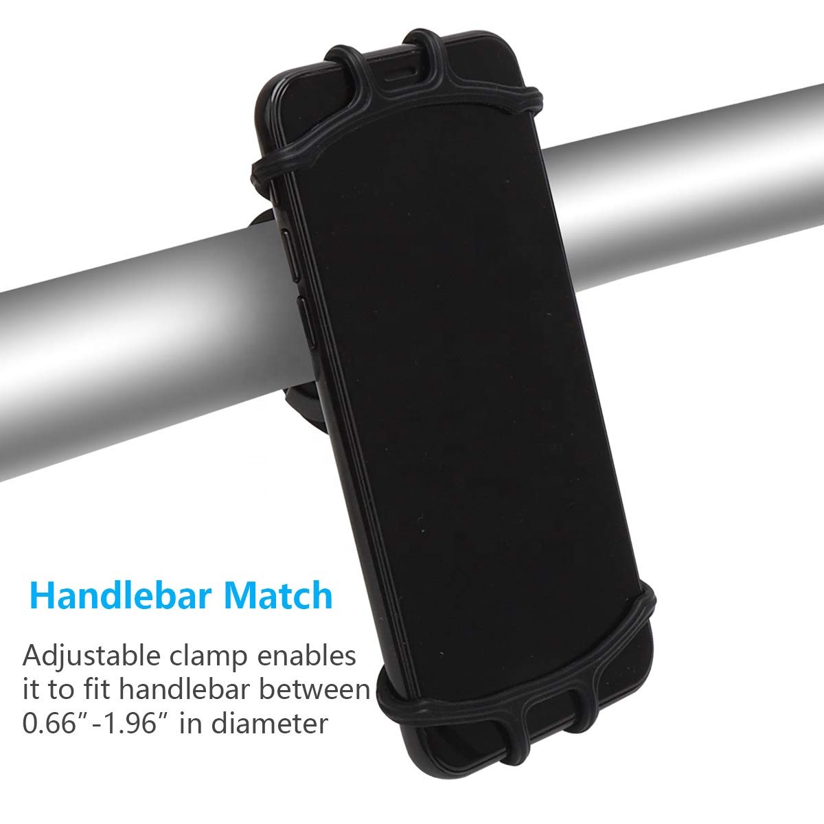 Universal 360 Degree Rotation Adjustable Silicon Bicycle Bike Handlebar Phone Holder