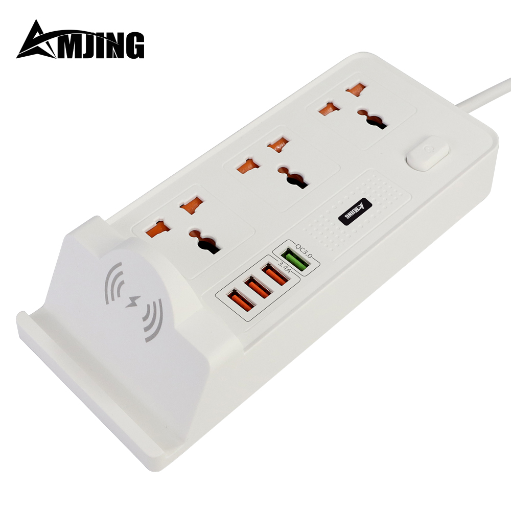 Универсальная usb быстрая зарядка, беспроводная Магнитная многостандартная электрическая розетка qc3.0, 4 способа, с FCC CE Rohs