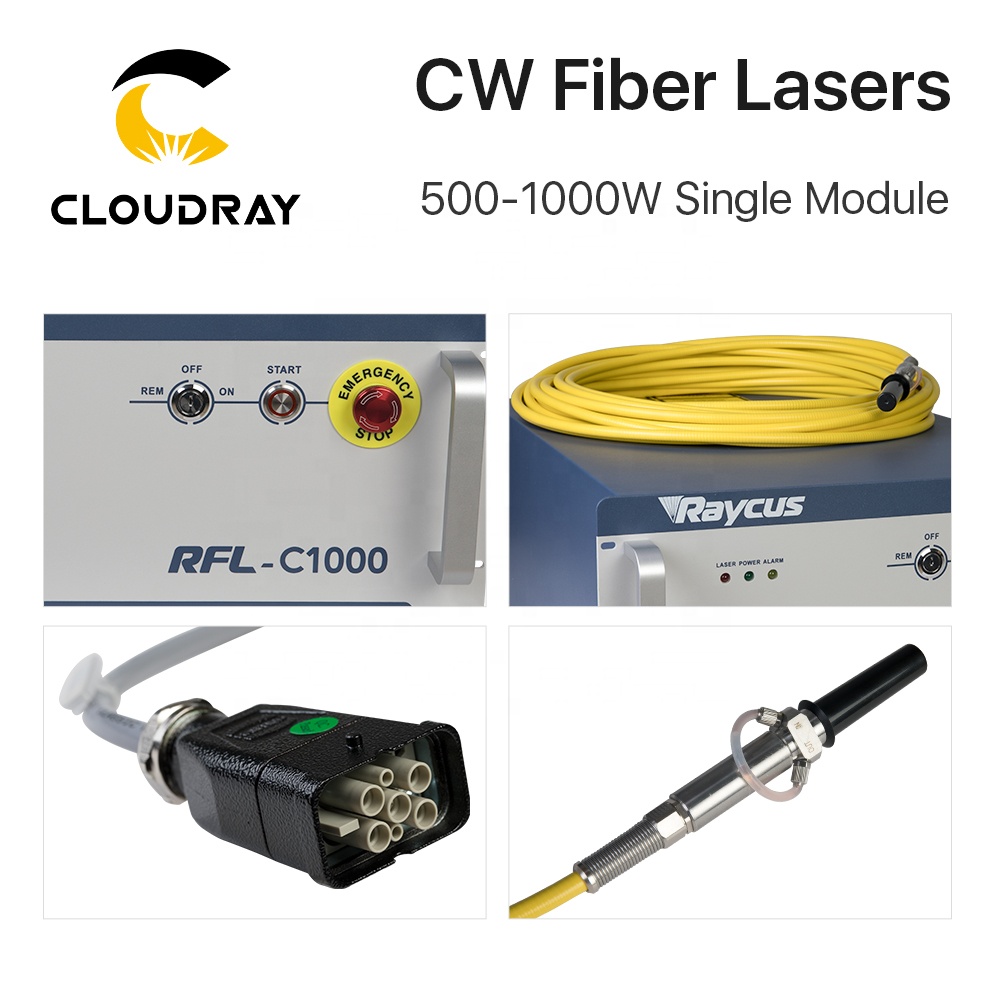 Cloudray CL166 500 - 1000 Вт Raycus одиночный модуль CW волоконный лазерный источник