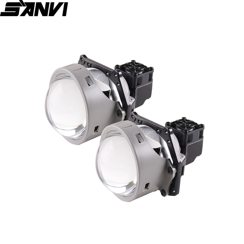 2021 Sanvi Hot Sale 3 Inch V8 Bi-led Bi LED Projector Lens Headlight Car Headlight 55W 5500K Car LED Headlight Conversion Kits