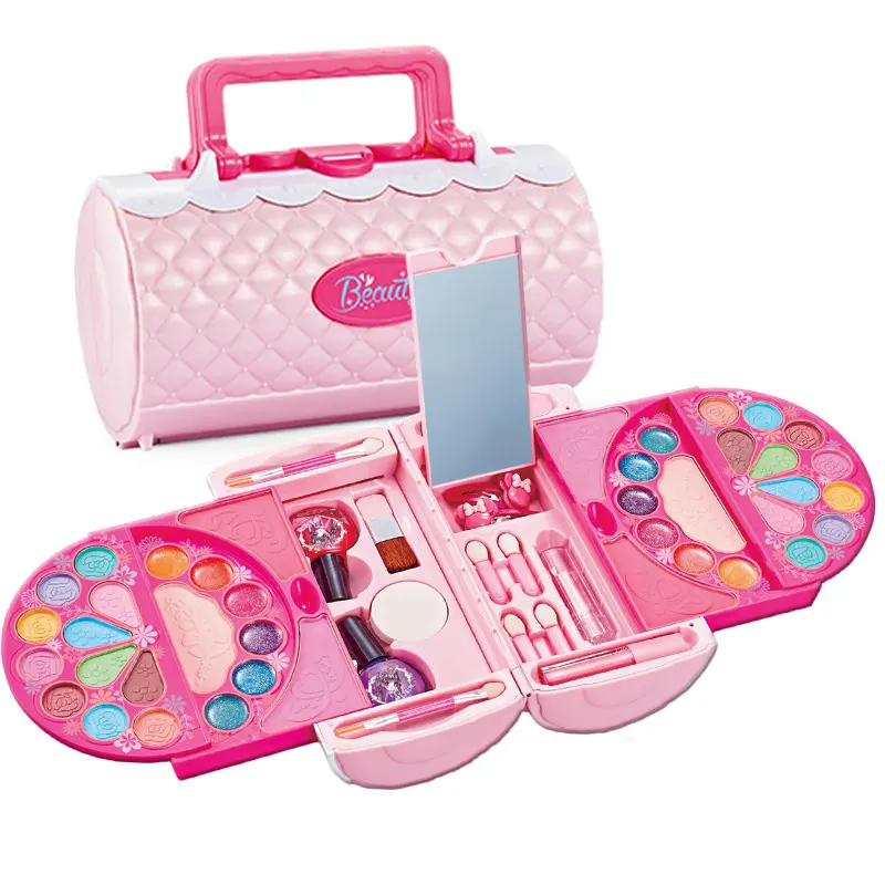 Makeup Set For Girls Birrthady Cosmetic Suitcase Gift Children's Pretend  Play Washable Toddler Make Up Toys Kit