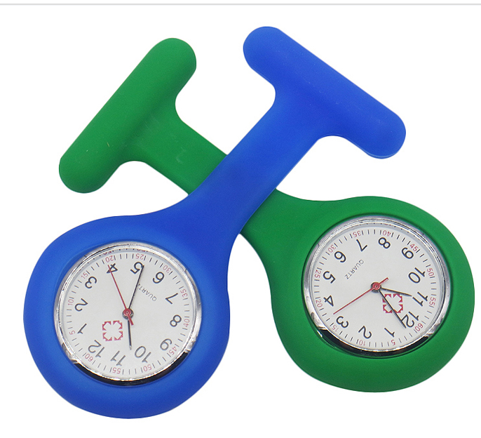 Low price silicone medical nurses fob waterproof pocket watch