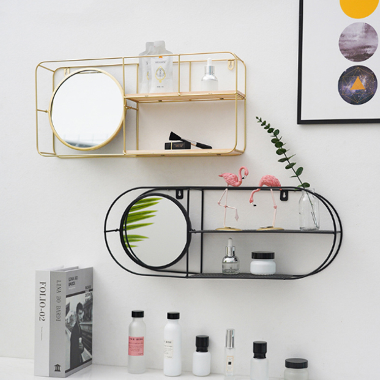 Mirrors Decor Wall Shelves For Home Bathroom Decoration