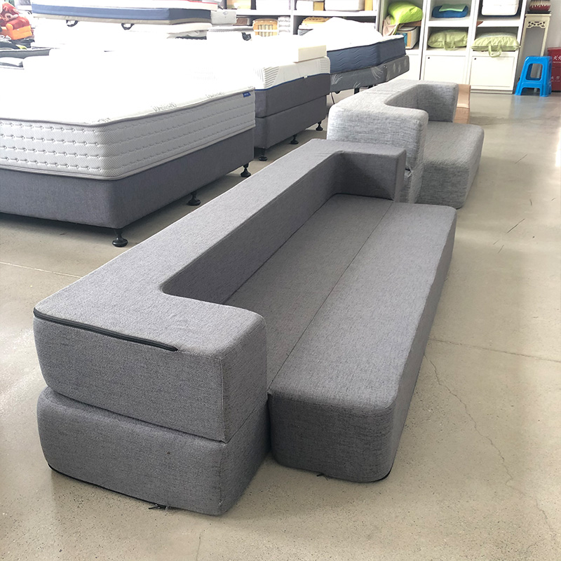 Fold down futon muti-purpose night and day Folding cheap fabric pull out single seat sofa bed