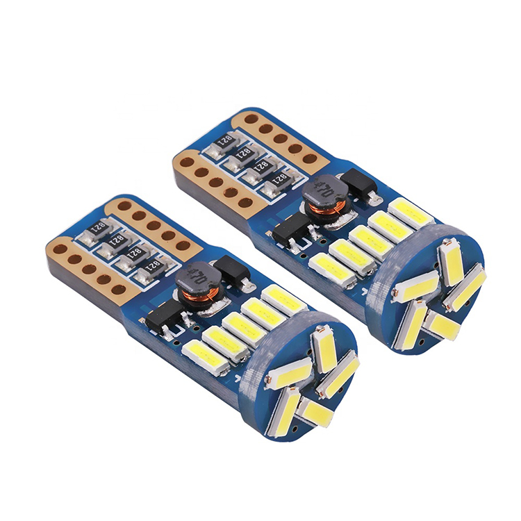 Высокое качество T10 с объективом светодиодные лампы T10-15SMD4014 белый поворотный лампочка фонарь задний стоп-сигнал заднего стоп