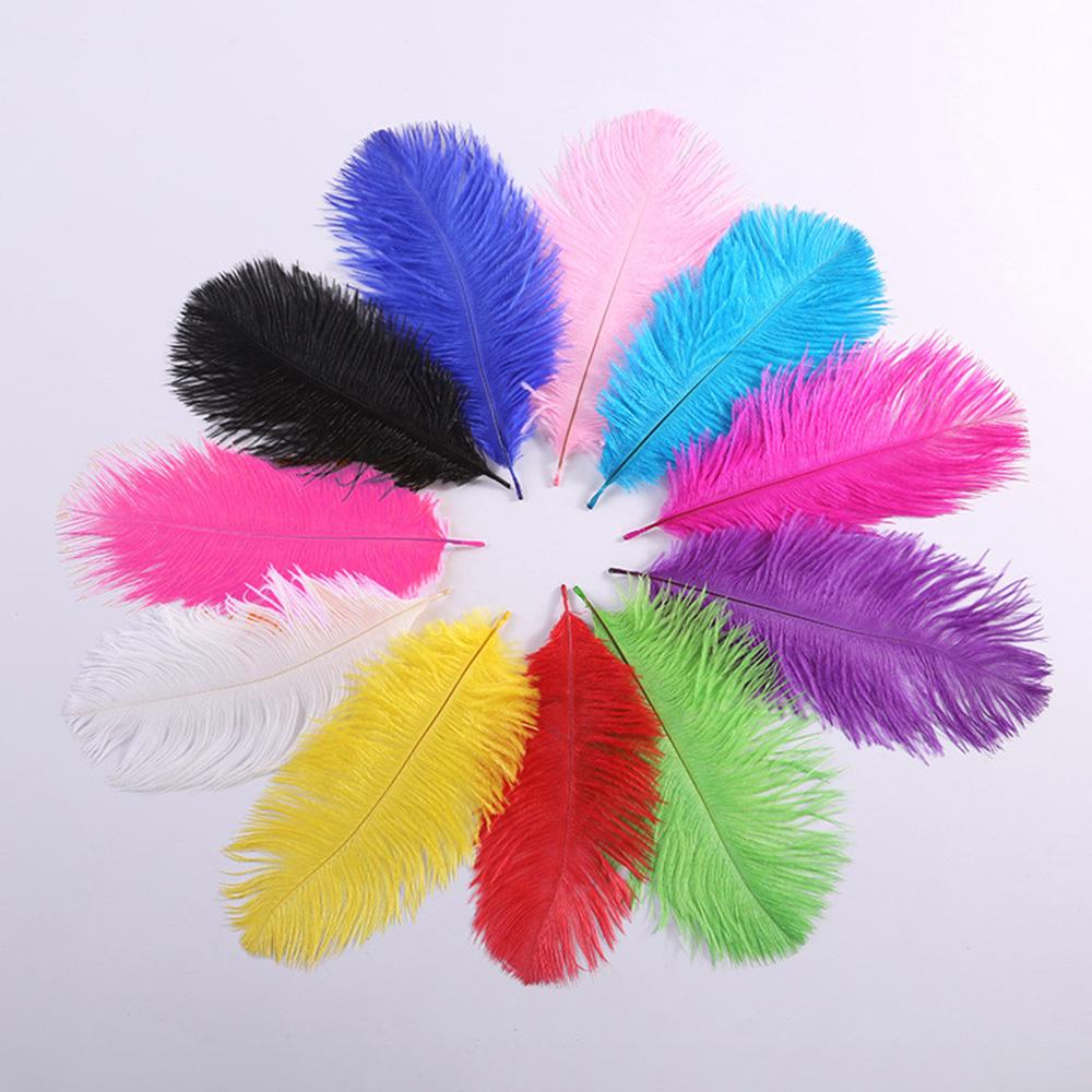Drea Large Cheap 20-25cm Natural White Black Bulk Ostrich Feathers For Wedding Party Decoration