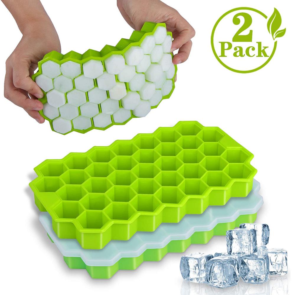 BPA Free Stackable Safe Ice Cube Mold Eco-friendly Silicone Easy Release and Ice Cube Trays