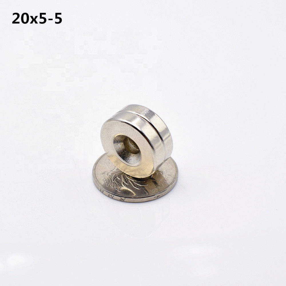 20x5 hole 5MM Ring Round Neodymium Magnets With Hole NEW 20*5