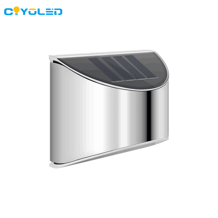 COYOLED Stainless Steel ABS Material Lighting Waterproof Modern Outdoor Sensor Solar Wall Light