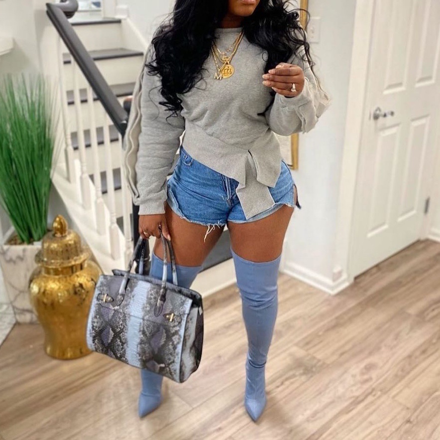 New Spring Streetwear Fashion Irregular Solid Color Unique Fall Clothing For Women Sweatshirt Woman Tops Fashionable