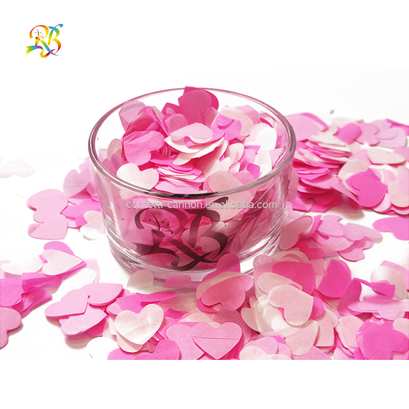 China Factory Seller Paper Heart Confetti Confetti Paper White 1cm Tissue Paper Confetti