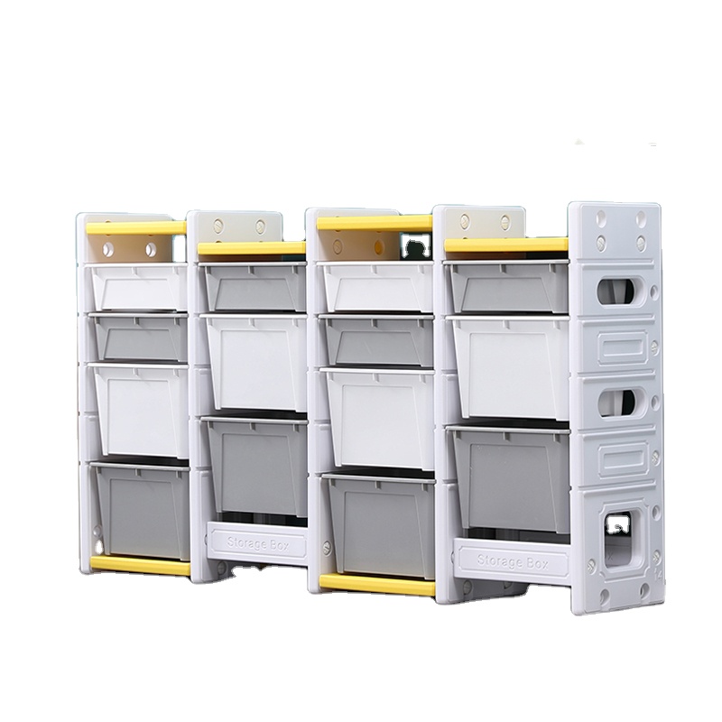 Updated Children Household Organizer Kids Baby Plastic Toy Storage Cabinet