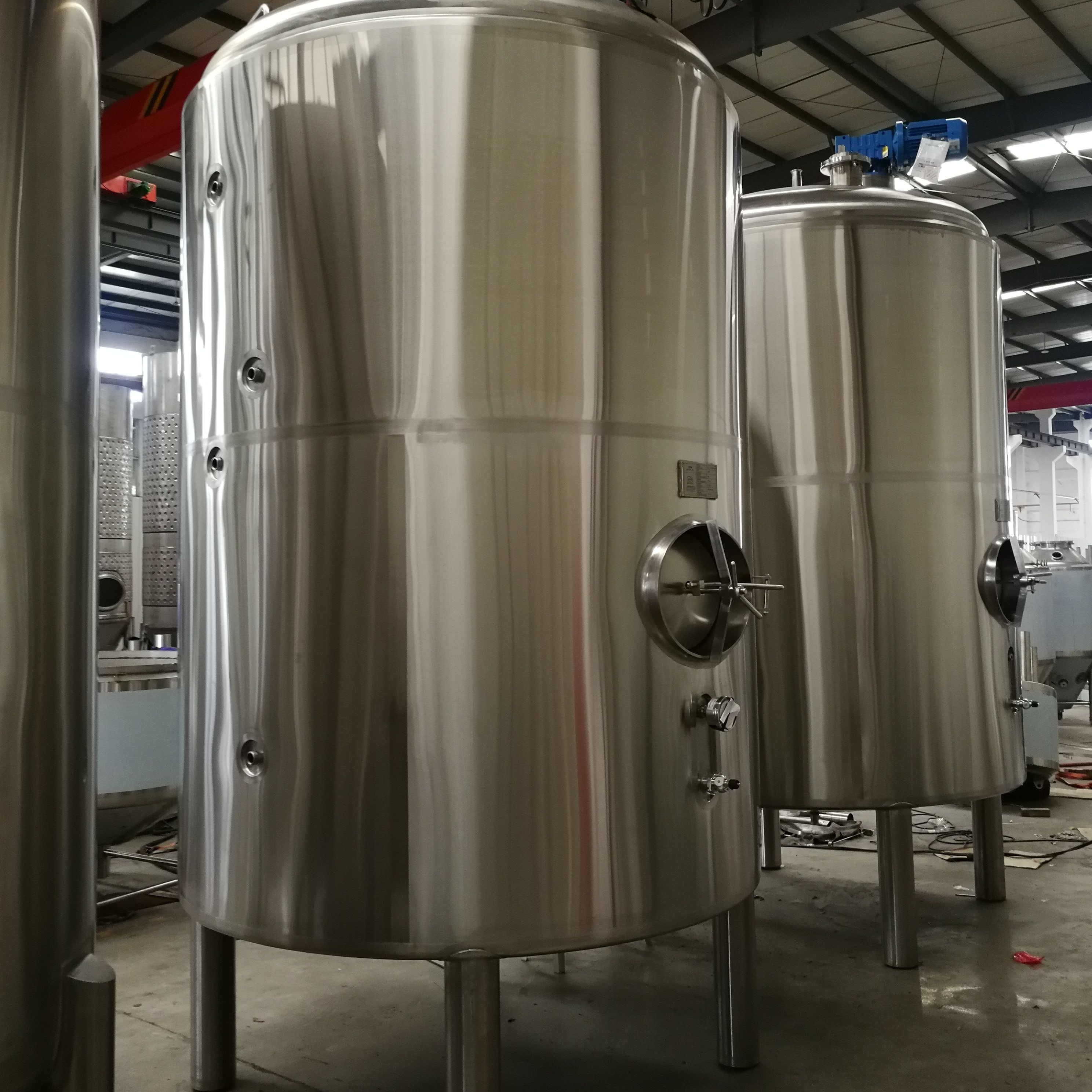 stainless steel insulated mixing tank for beverage plant