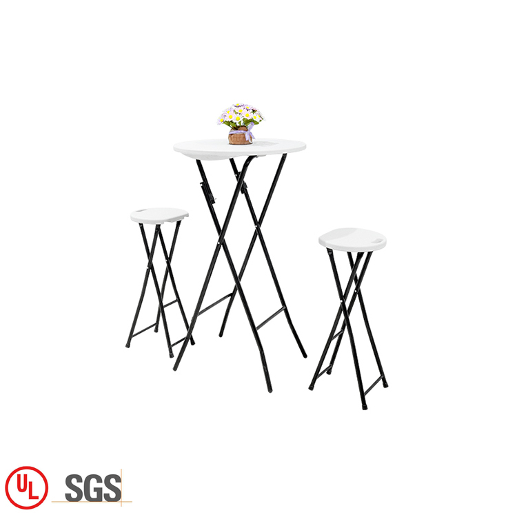 Hot Sale Outdoor Party Camping Portable Plastic Hdpe Coffee Folding Table And Chairs