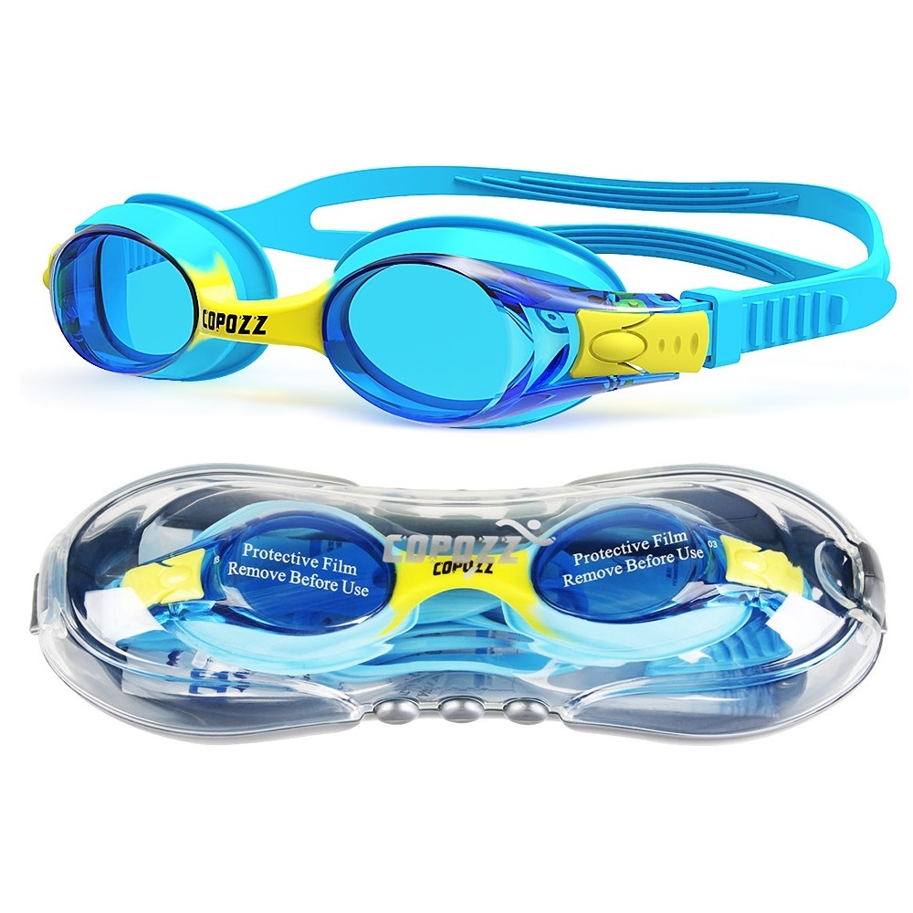 Copozz Waterproof Anti Fog UV Child Professional Colored Lenses Diving Swimming Glasses kids Eyewear Swim Gafas Nata