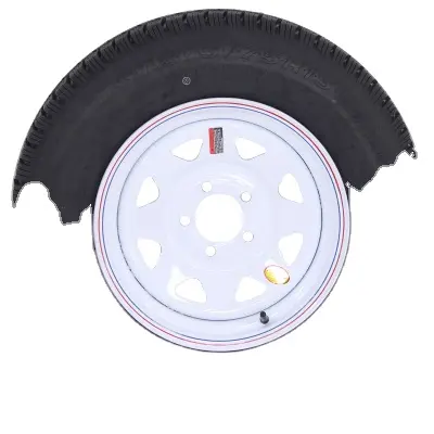 ST205/75R15 Small Trailer Tire With Silver Wheel
