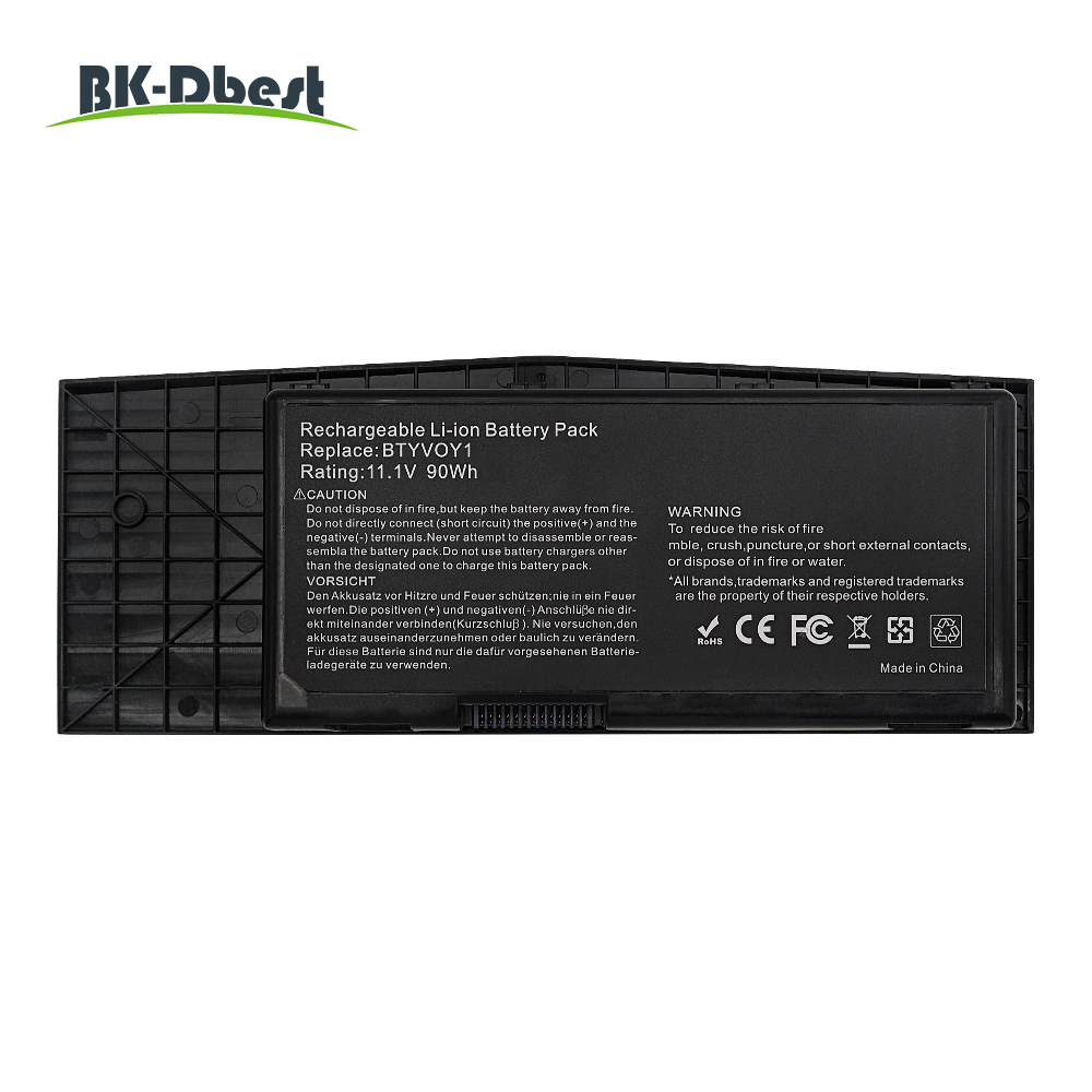 New OEM laptop battery For Dell BTYVOY1 Alienware M17x R3 R4 05WP5W CN-07XC9N 90Wh 11.1V