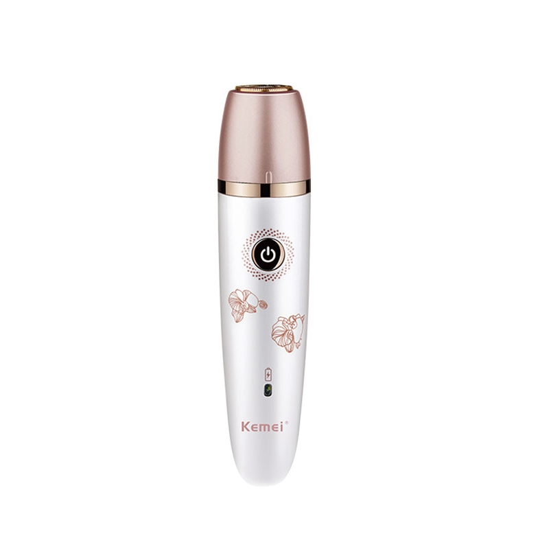 KEMEI KM-1632 2021 new multi functional women's razor 3 in 1 head USB rechargeable shaver women's electric shaver
